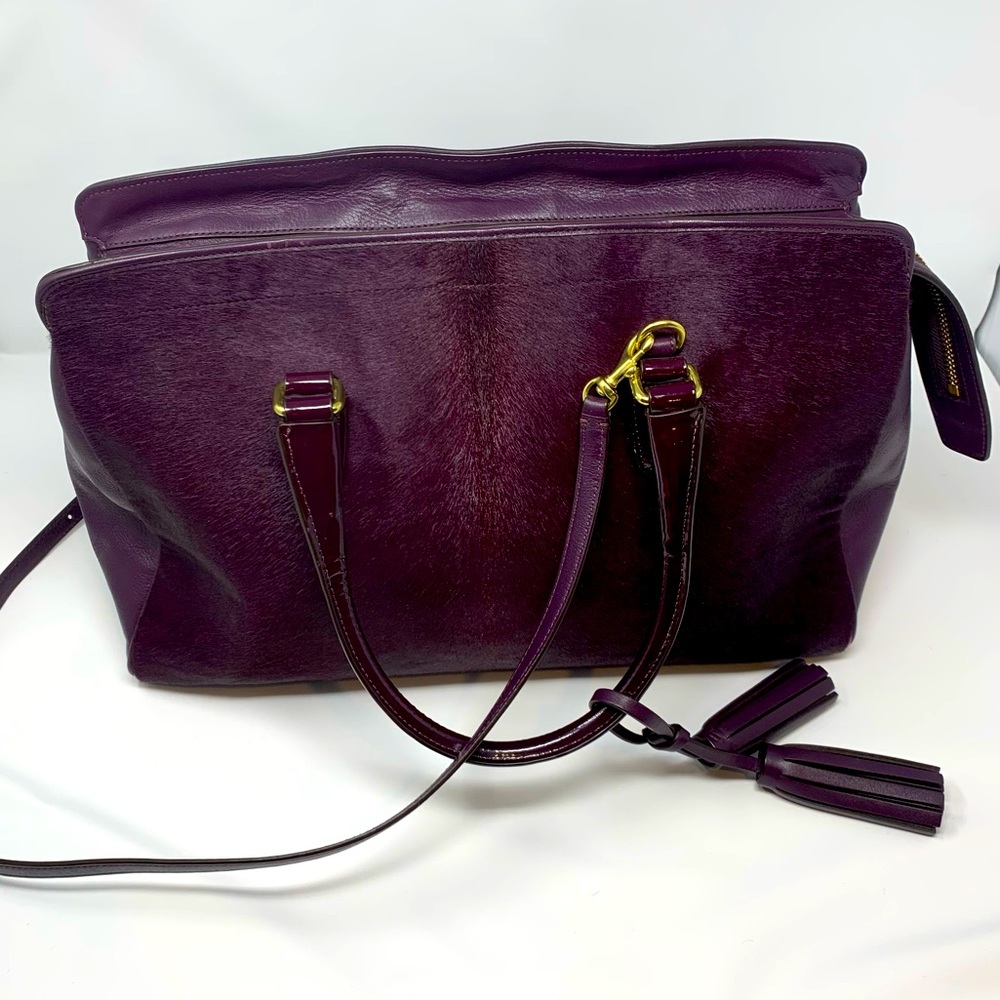 Genuine Leather/Fur Coach Purse